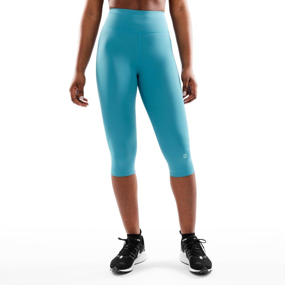 Leggings sportivi a tre quarti da donna Fitness Zeal Blu 1/4
