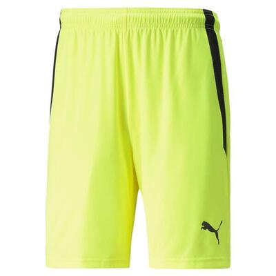 Puma teamliga heren shorts in geel en zwart. m
