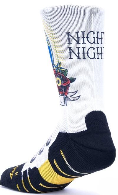 Calza unisex Scrimmage basket Good Night White Taglia S (35-39) 3/3