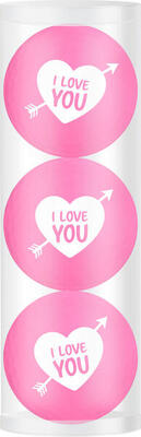Legend golfballen gift set i love you 3 ballen pink