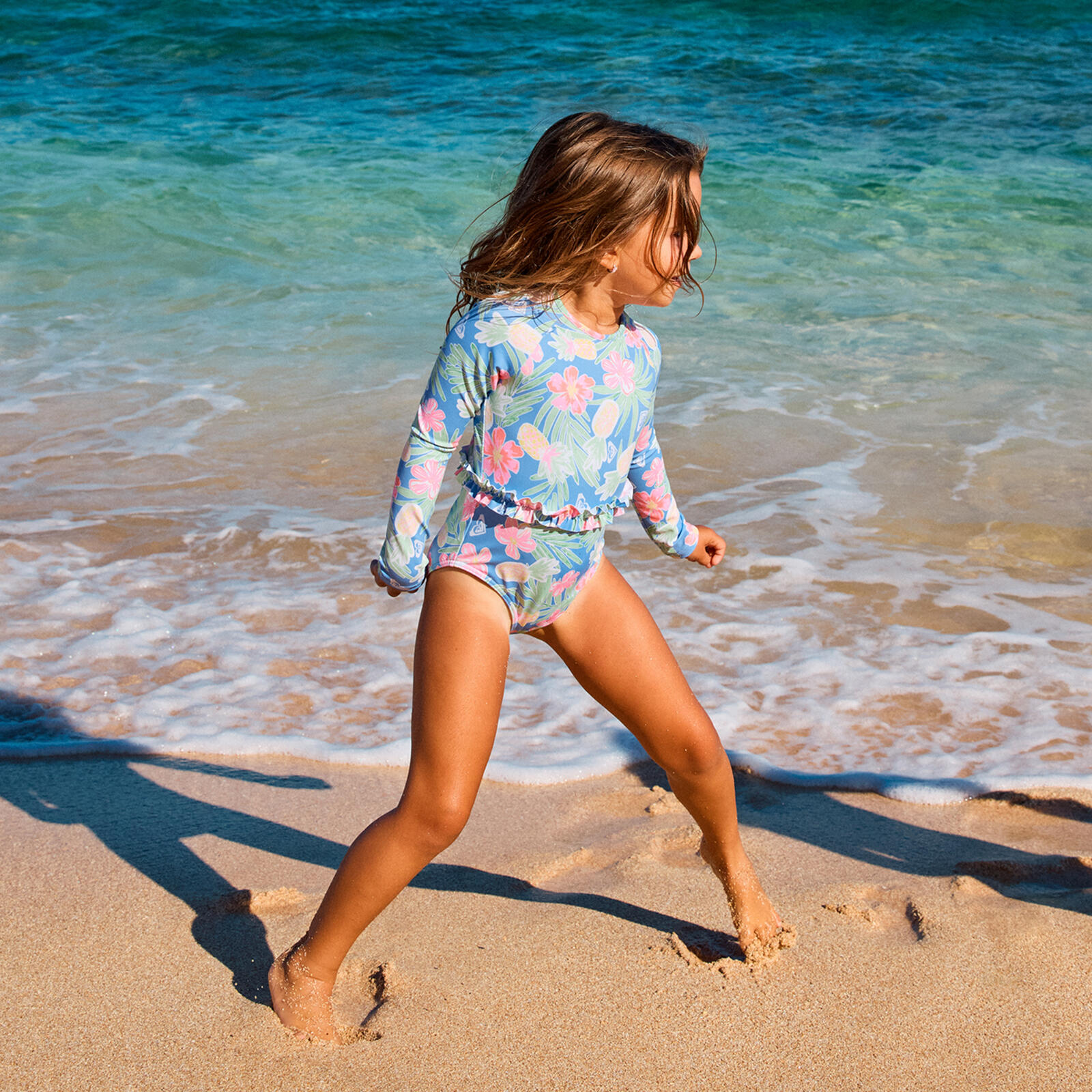 Roxy Tropical Story Rash Vest-Grapemist Tropical 6/6
