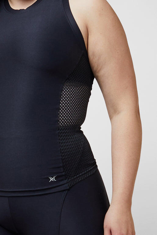 Fitted Gym T-Back Vest Black 6/6