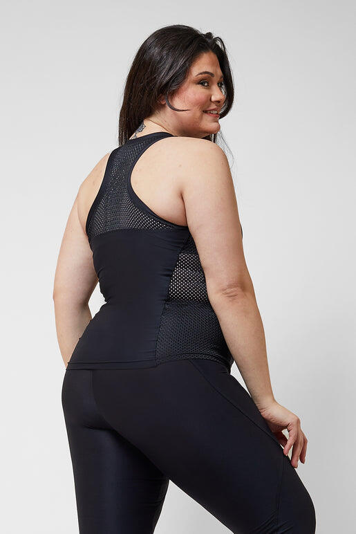 Fitted Gym T-Back Vest Black 4/6