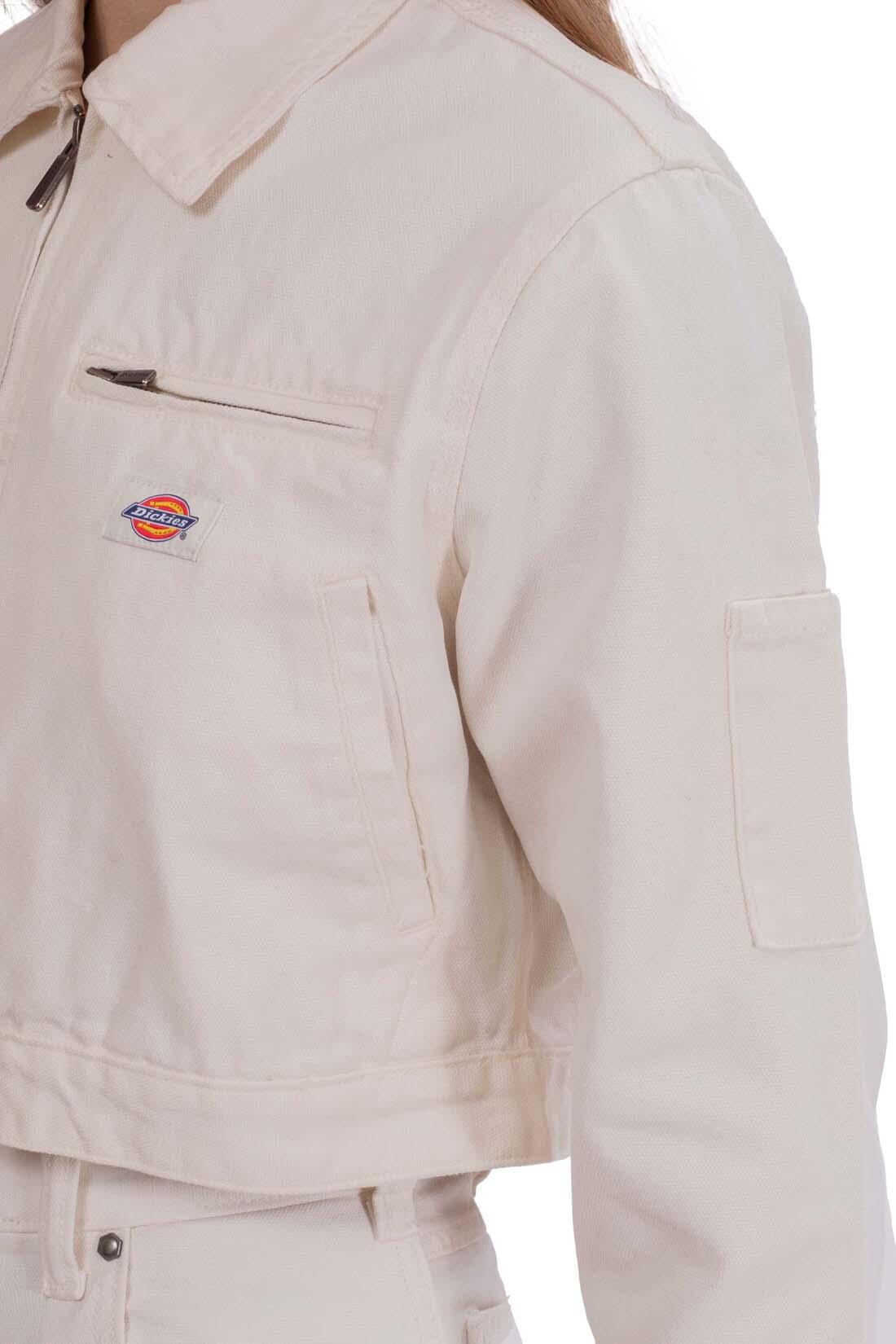 Women’s short padded Duck Canvas jacket - White 4/5