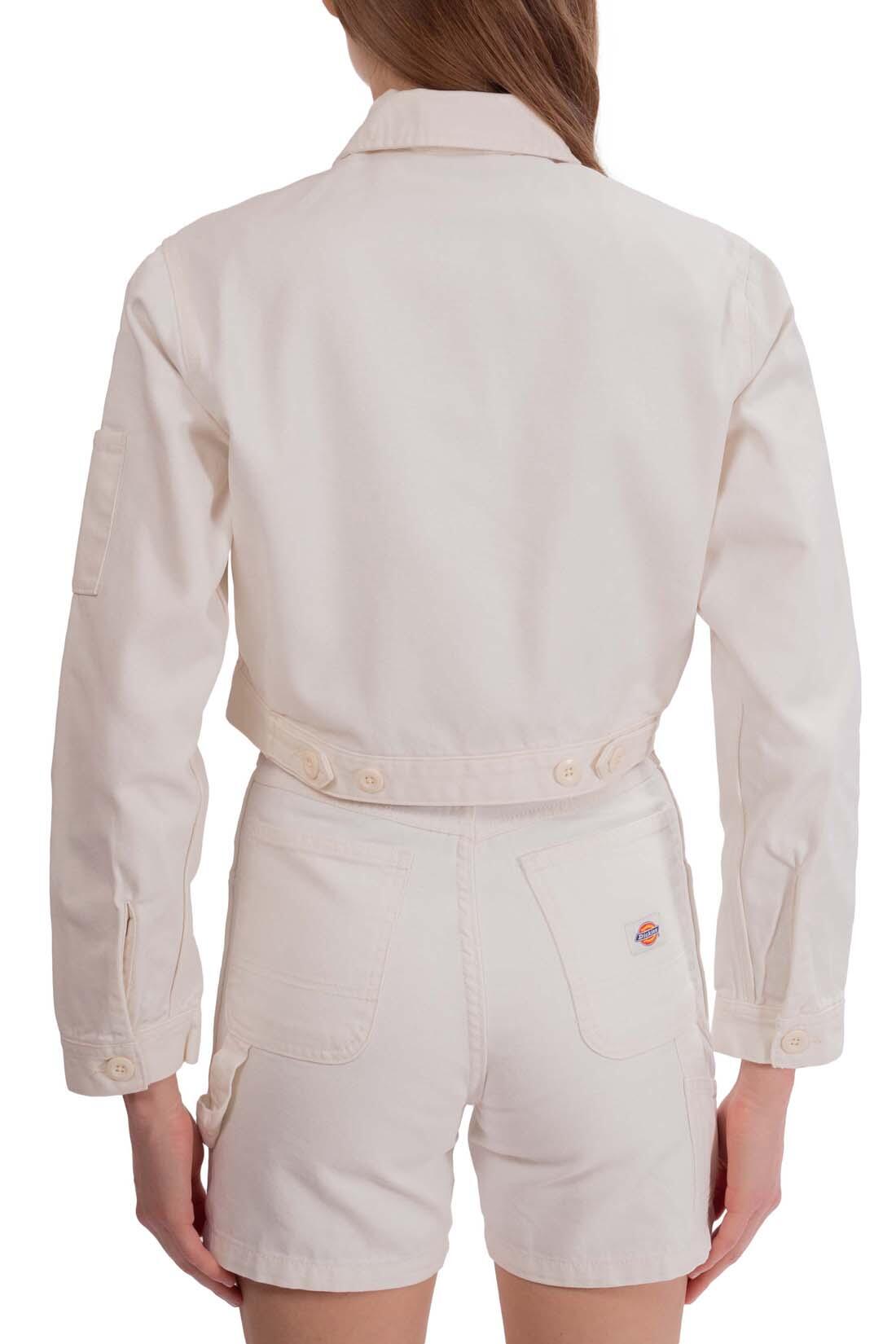 Women’s short padded Duck Canvas jacket - White 3/5