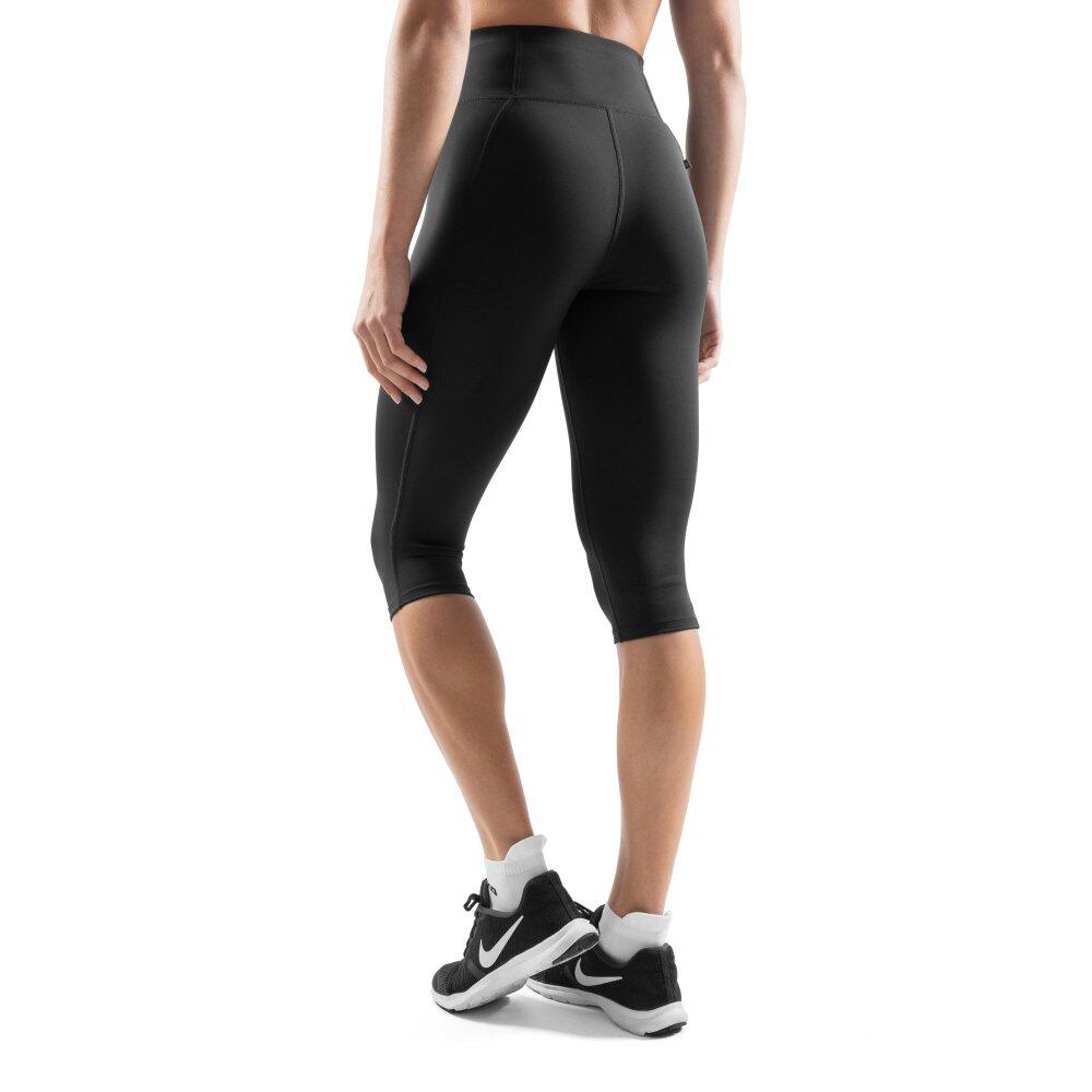Women Fitness 's workout capri leggings Ynys Black 2/6