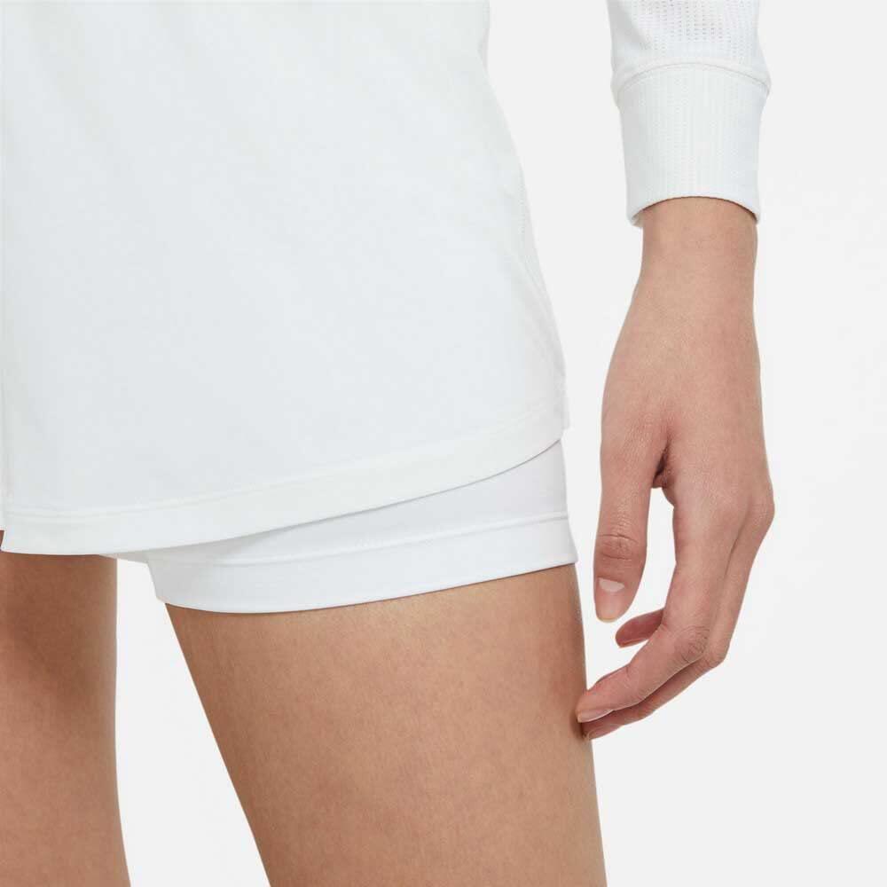 Nike W Nkct DF Advtg Shorts voor Unisex, Wit/Zwart, XS 5/7