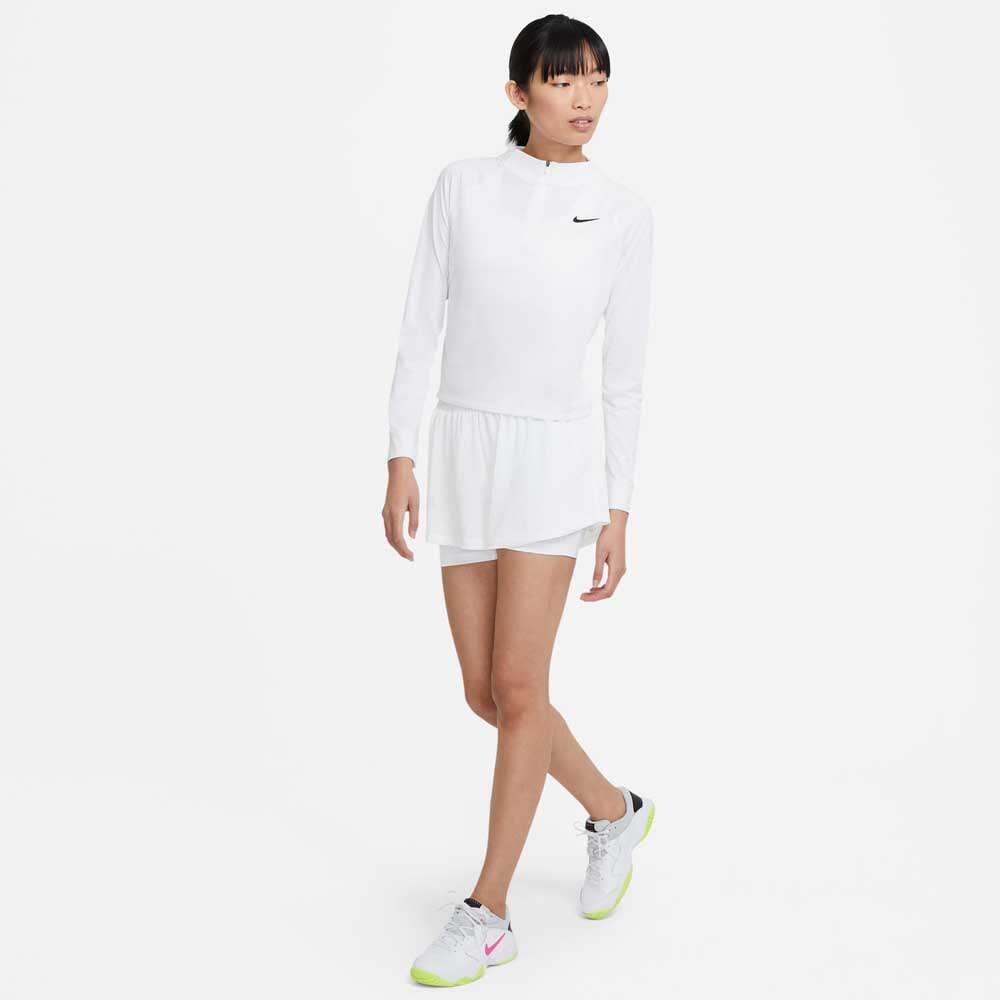 Nike W Nkct DF Advtg Shorts voor Unisex, Wit/Zwart, XS 3/7