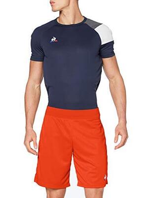 Le Coq Sportif N°2 Pantaloncini Uomo. Shorts Sportivi Arancioni