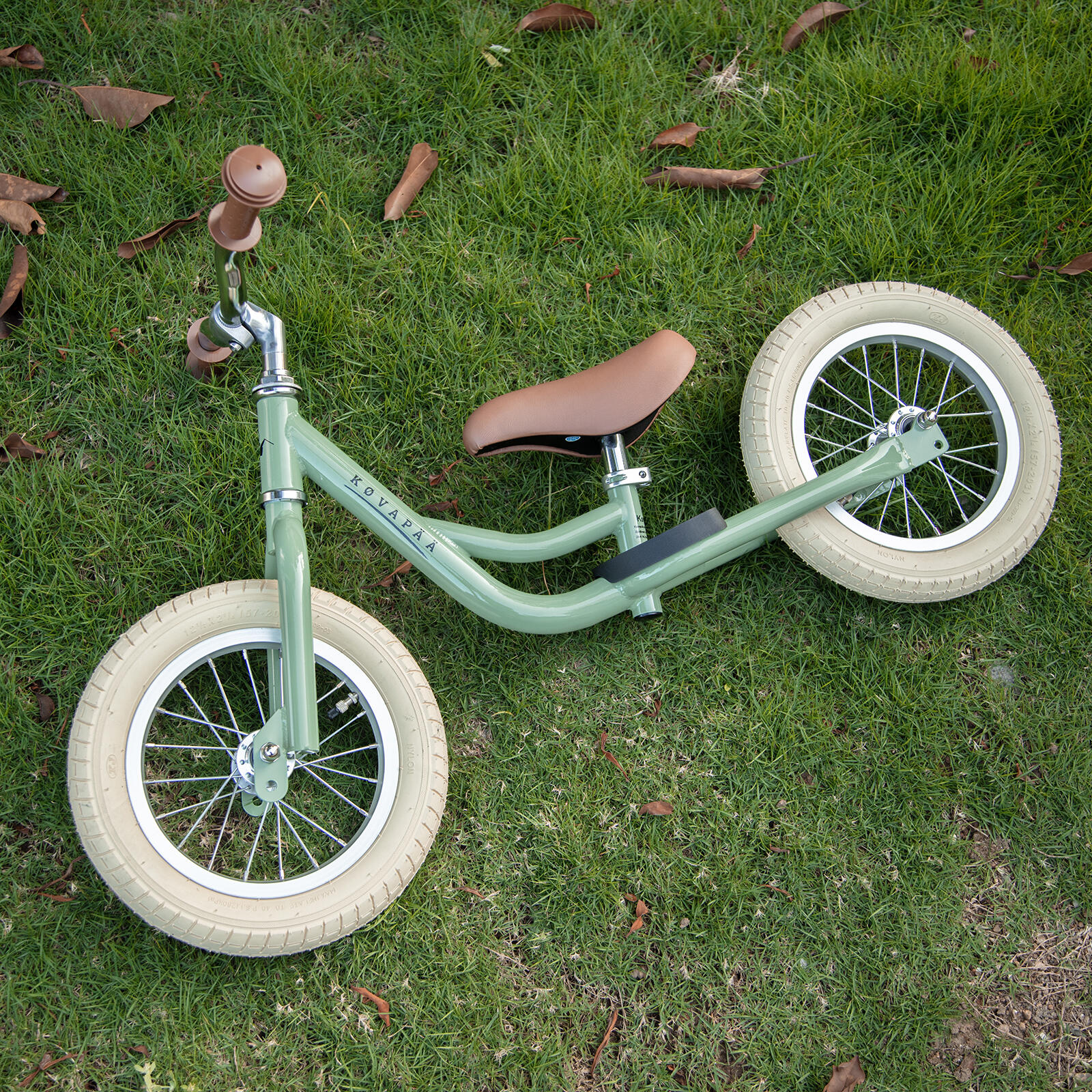 2-in-1 loopfiets & driewieler met duwstang – Loopfiets - groen 5/7