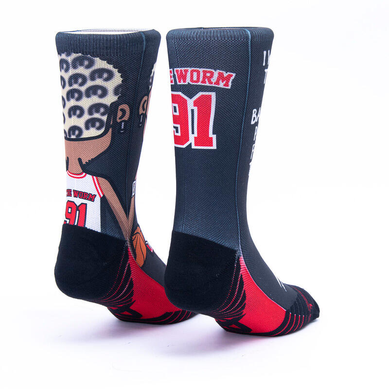 Calzini Stampati Scrimmage unisex basket The Worm Black Taglia S (35-39) 2/2