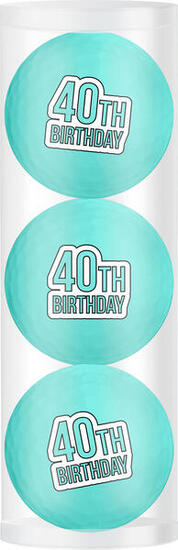 Coffret cadeau balles de golf 40e anniversaire bleu