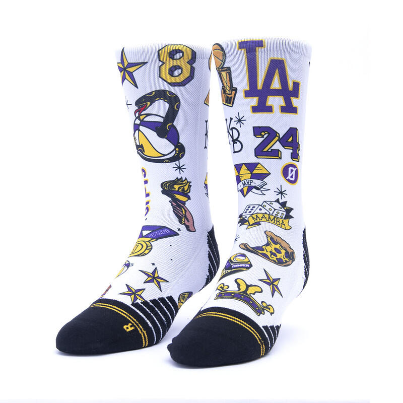 Calzini Scrimmage unisex basket Mamba White Taglia S (35-39) 1/2