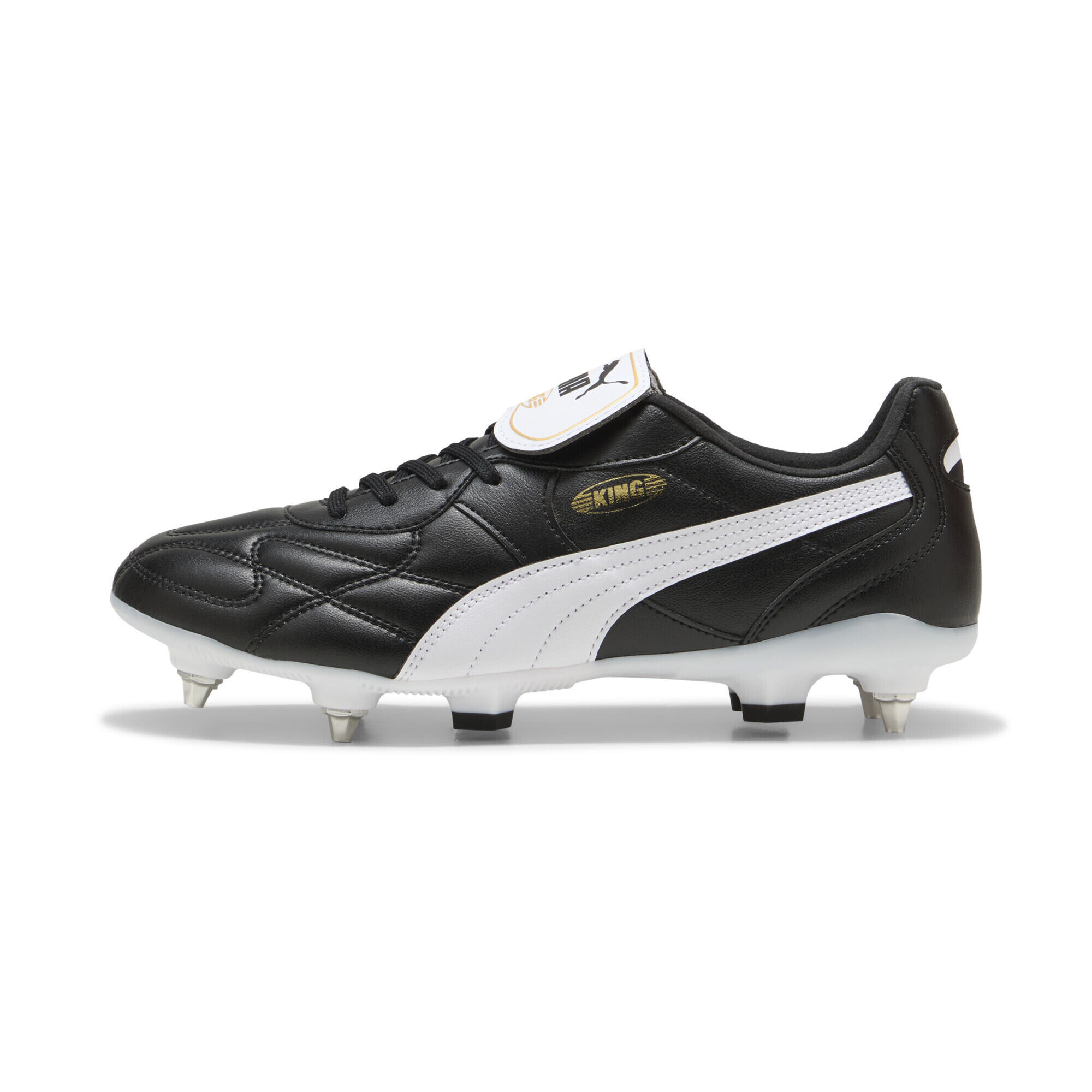 Ghete fotbal adulți talpă cu crampoane metalice King Top Mxsg, negru PUMA 3/7