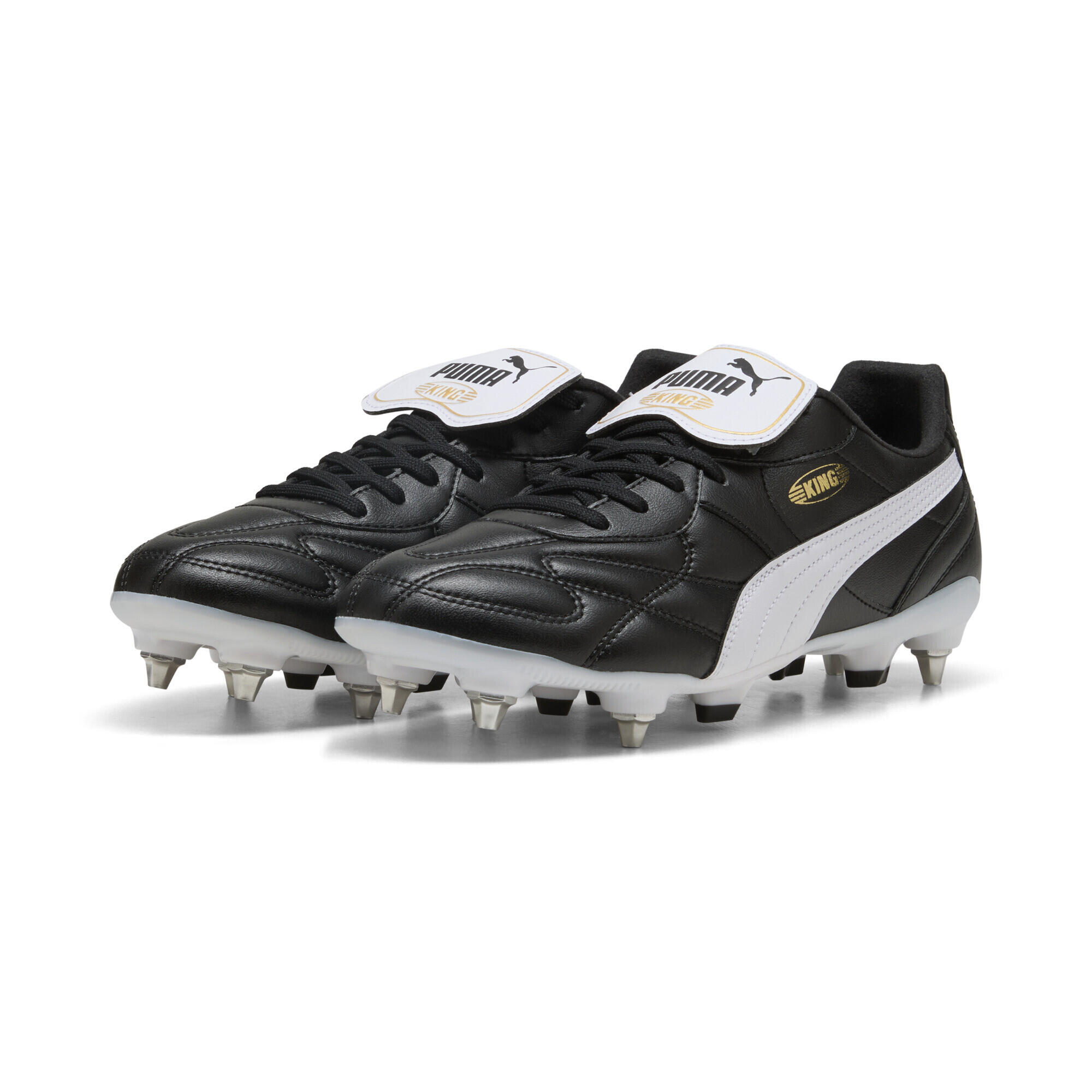 Puma - Chaussures De Football King Top Mxsg Unisexe Puma - Chaussures De Football - Blanc|jaune|noir - Decathlon