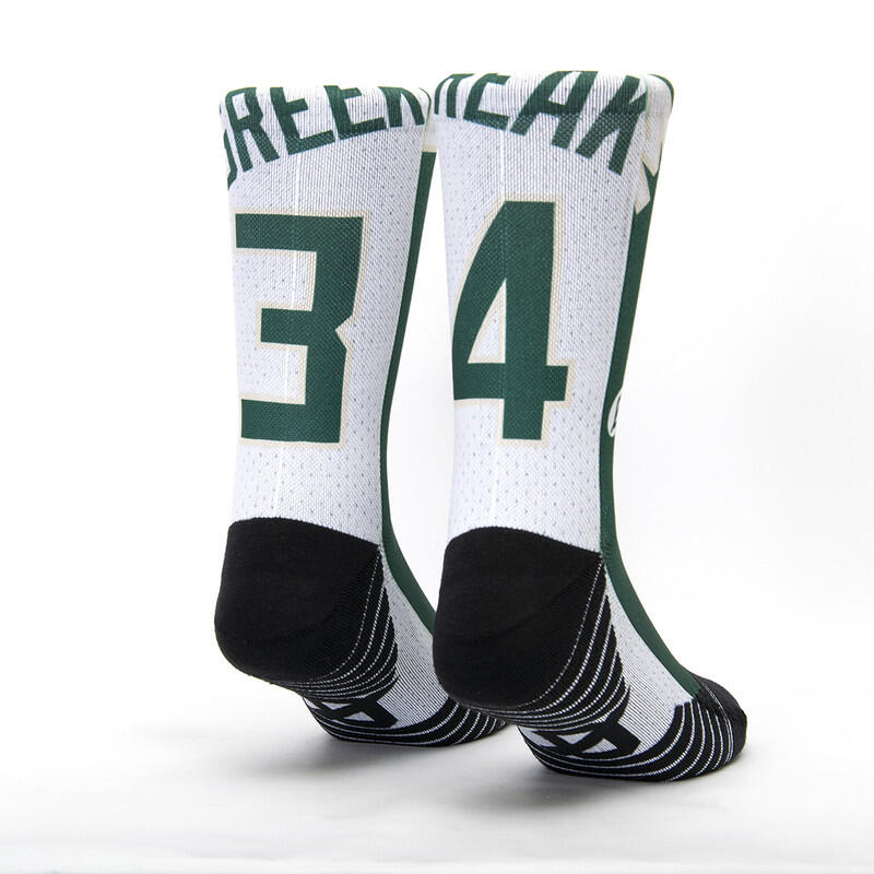Calzini unisex Scrimmage basket Jersey Giannis Green-White Taglia S (35-39) 2/2