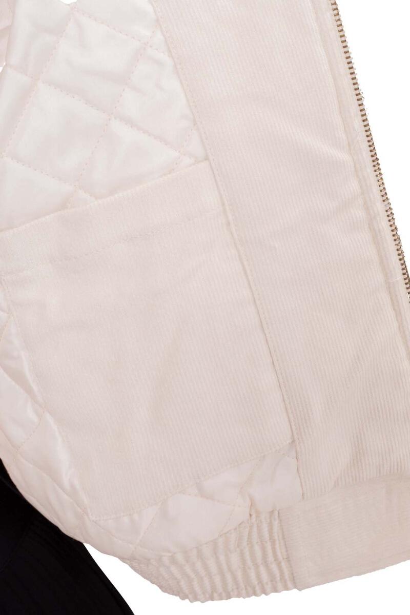 Giacca donna crop in velluto con cappuccio 5/5