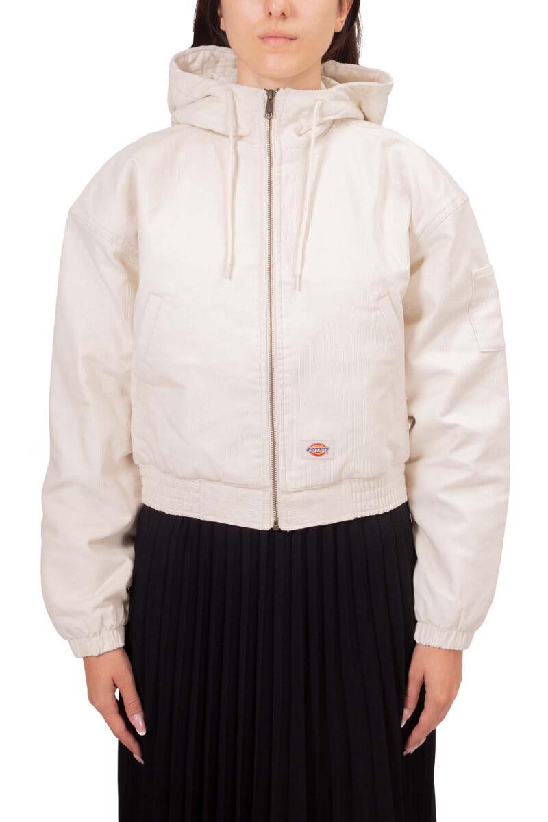 Giacca donna crop in velluto con cappuccio 2/5