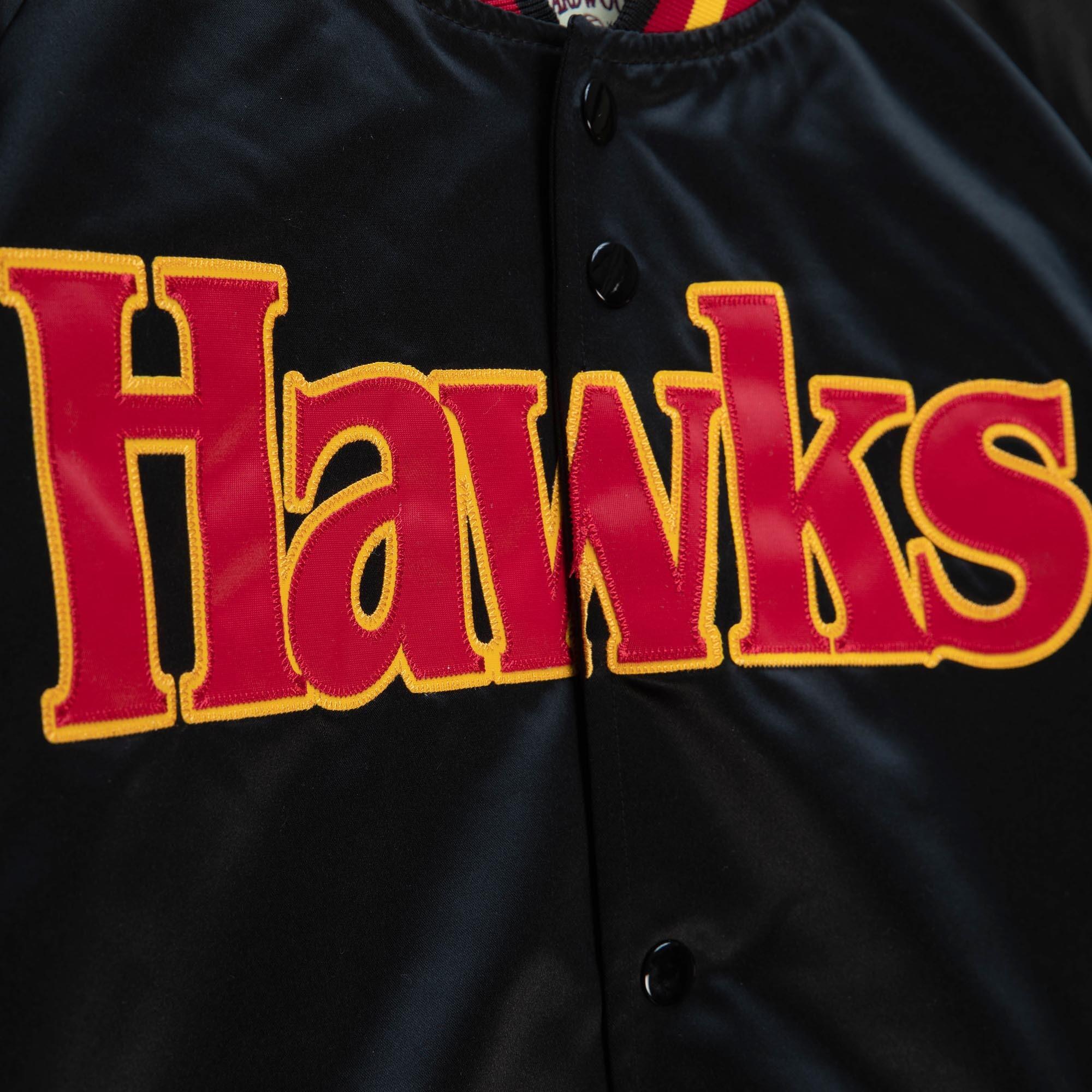 Blouson NBA Atlanta Hawks Mitchell & Ness Lightweight Satin Noir 3/5