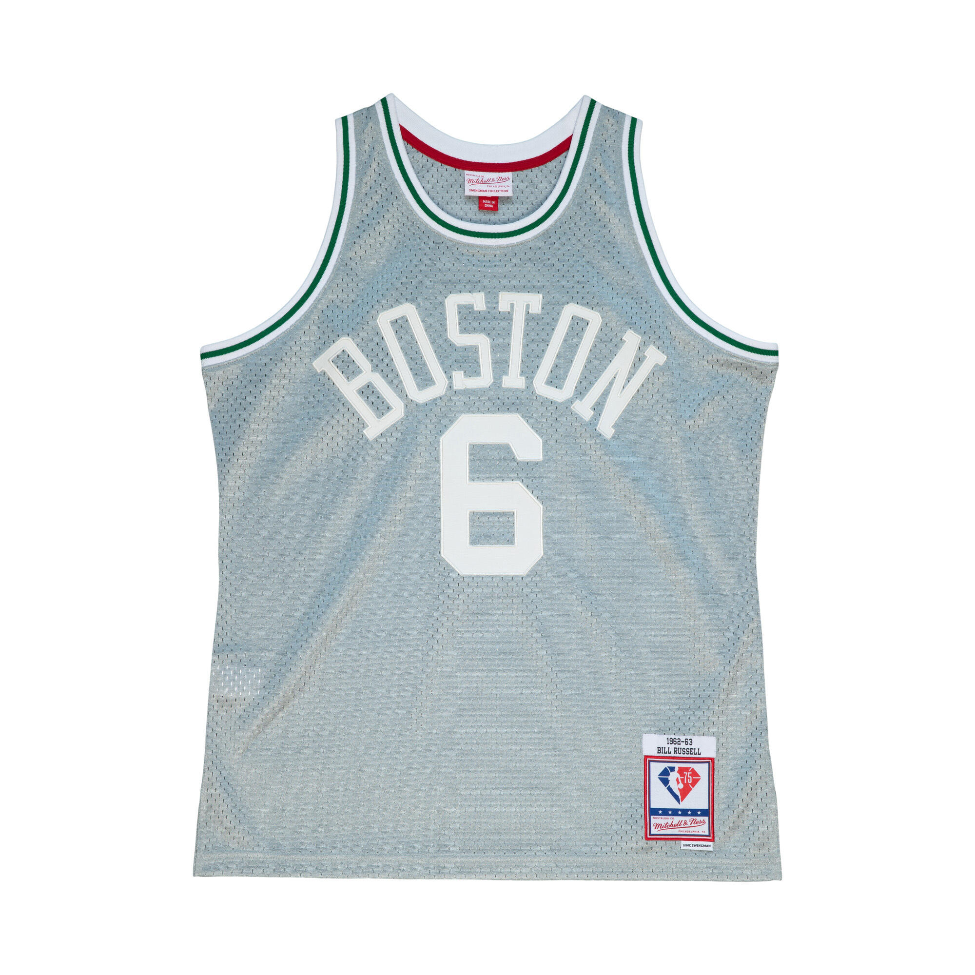 MITCHELL & NESS Boston Celtics NBA Jersey Bill Russell 75th NBA 1962