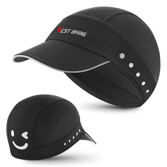 Cappello estivo seta ghiaccio traspirante WEST BIKING YP0201426 - Nero