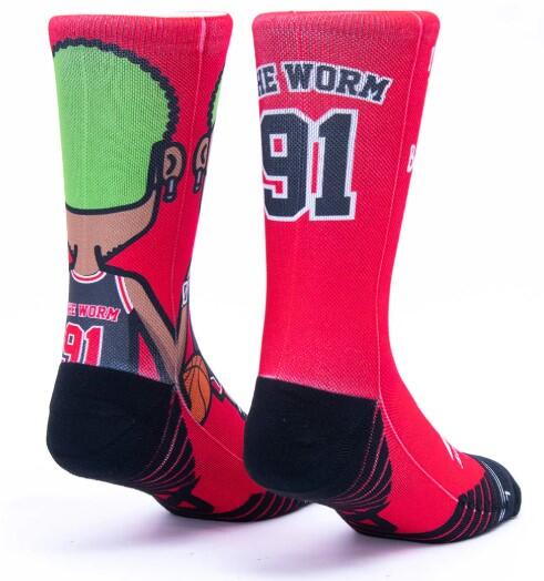 Calzini unisex Scrimmage Stampa basket The Worm Red Taglia S (35-39) 2/2