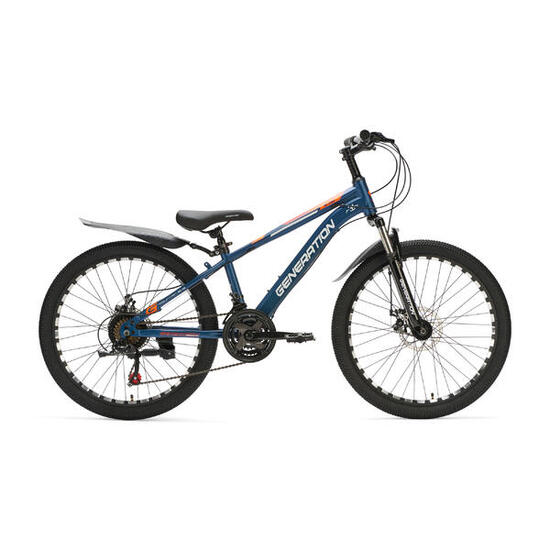 Generation M-760 Mountainbike 24 Zoll – Blau mit Schutzblechen