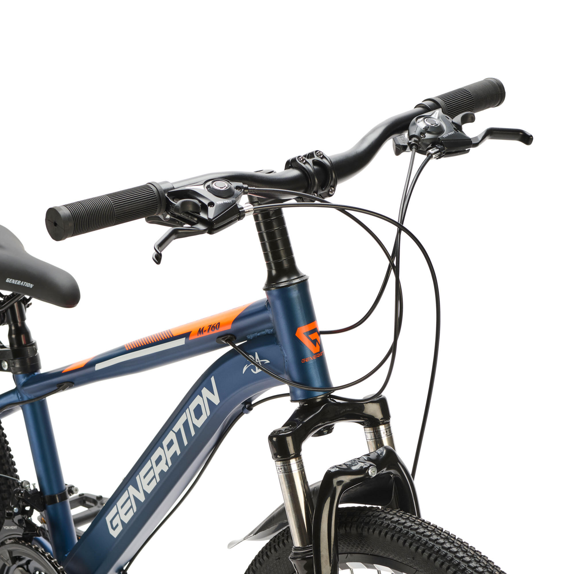 Generation M-760 mountainbike 24 inch – Blauw met spatborden 4/4