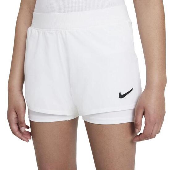 Culotte courte Nike G Nkct Df Vctry, blanc/noir, fille de 7 ans