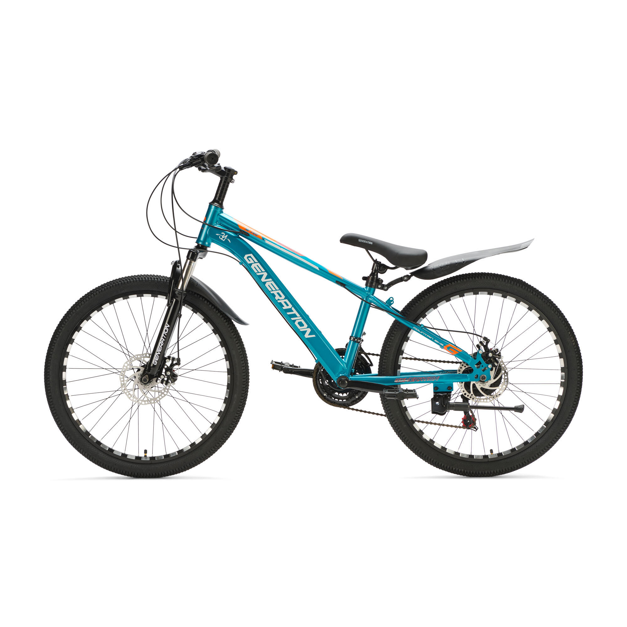Generation M-760 bicicleta de montaña 24 pulgadas – Azul claro con guardabarros 2/4