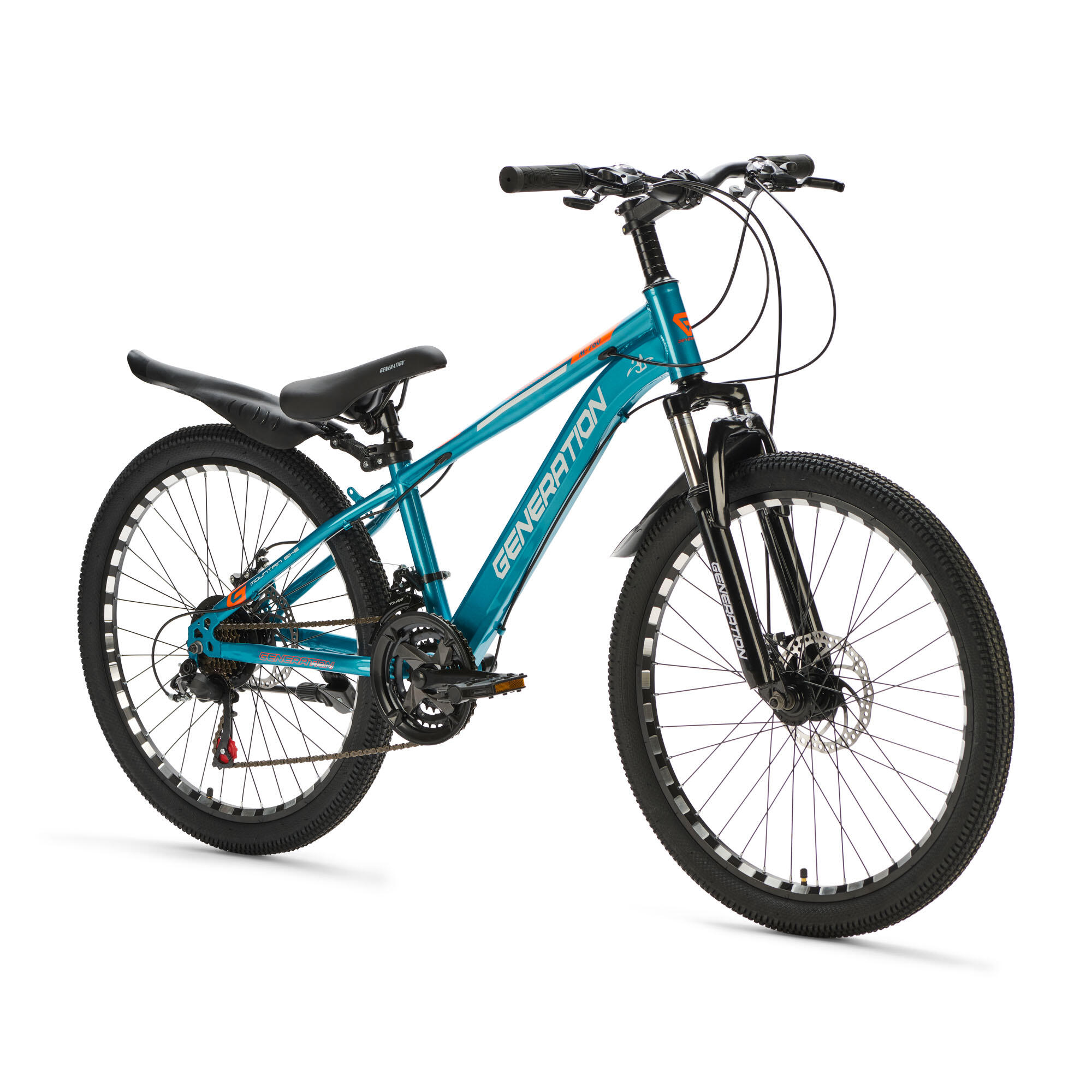 Generation M-760 bicicleta de montaña 24 pulgadas – Azul claro con guardabarros 3/4