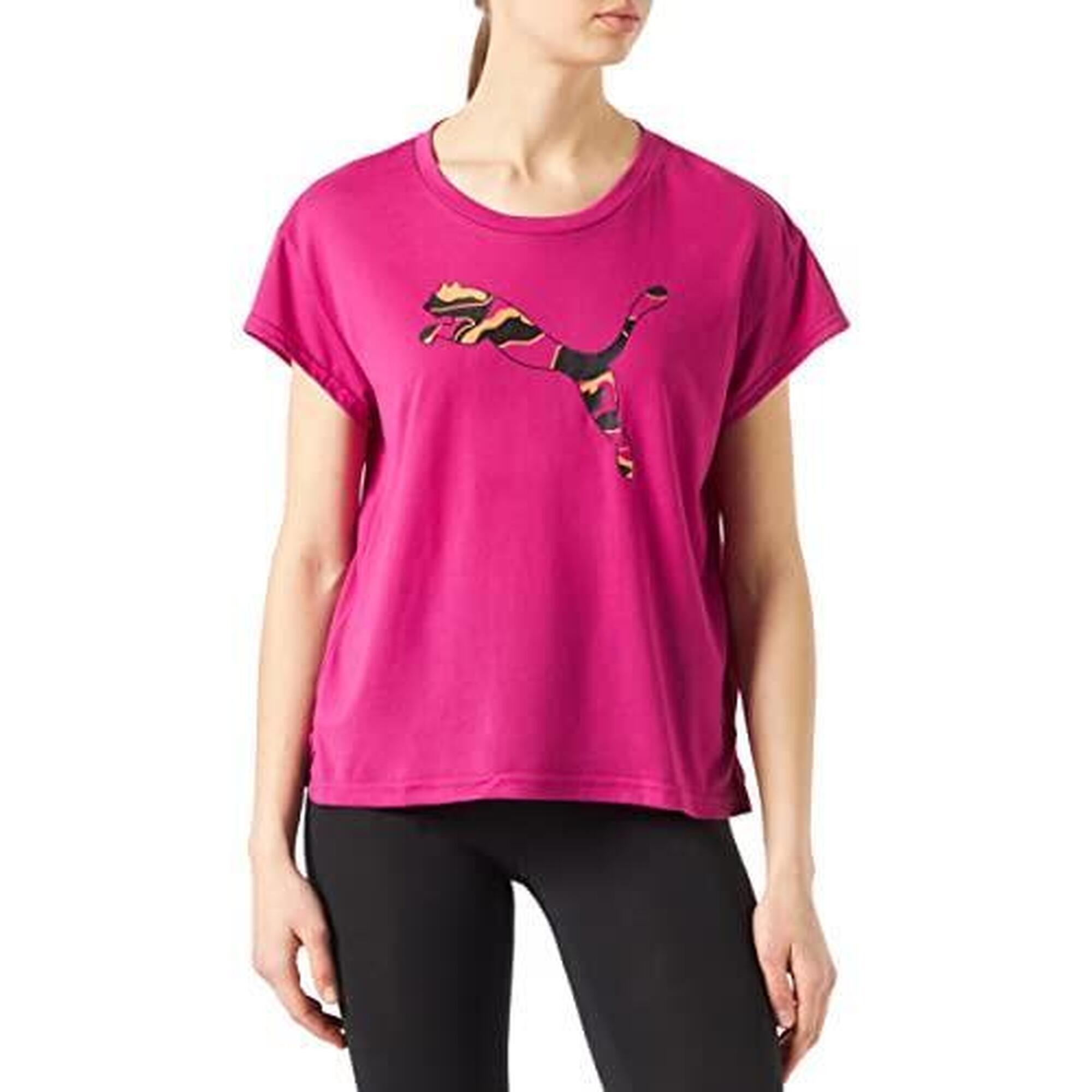 Puma - T-shirt De Sport Moderne Puma Pour Femme En Fuchsia Festival, Taille L - T-shirt Manches Courtes - Rose - Decathlon