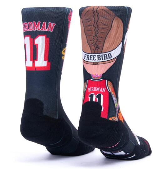 Calzini unisex Scrimmage Stampa basket Birdman Black Taglia M (39-44) 2/2