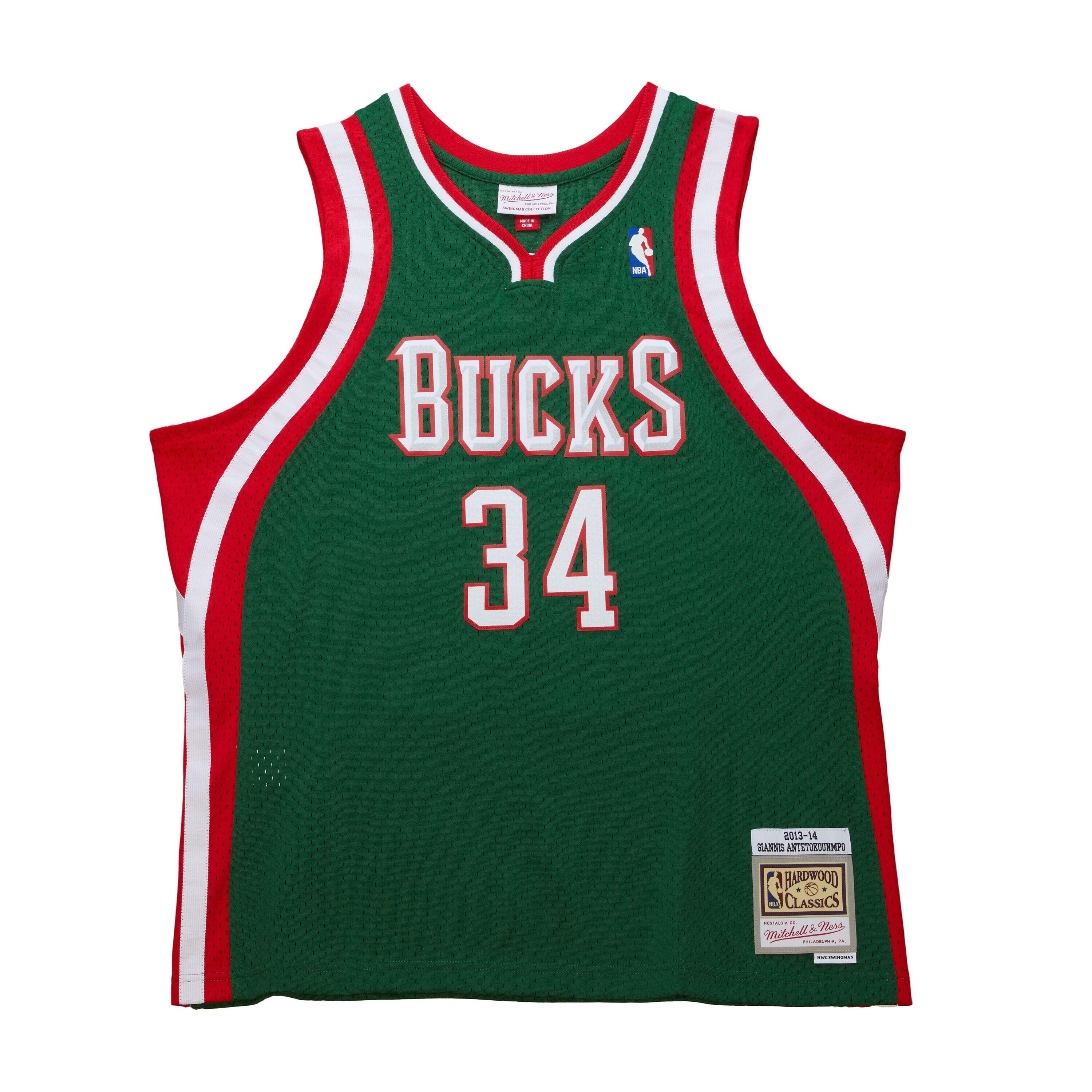 MITCHELL & NESS Milwaukee Bucks NBA Jersey Giannis Antetokounmpo 2013/14