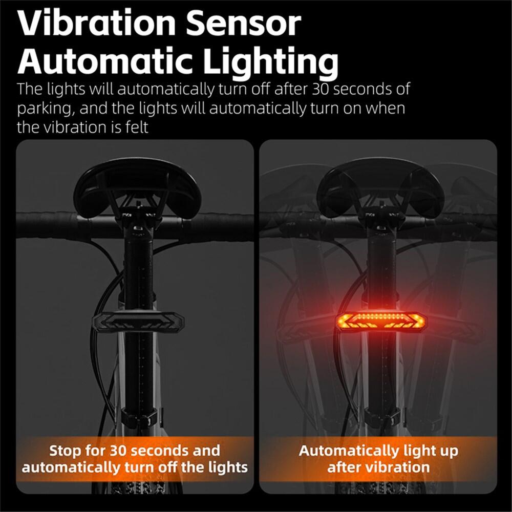 Luz traseira WEST BIKING YP0701372 com alarme, comando remoto, IPX65 7/7