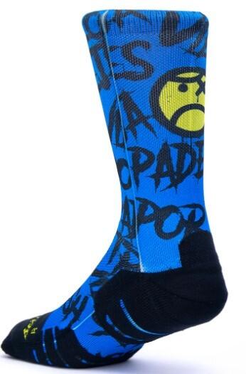 Calzini unisex Scrimmage Angry Ball calze da Padel Blu Taglia S (35-39) 2/3
