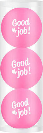 Coffret cadeau balles de golf Good Job! 3 Boules Rose
