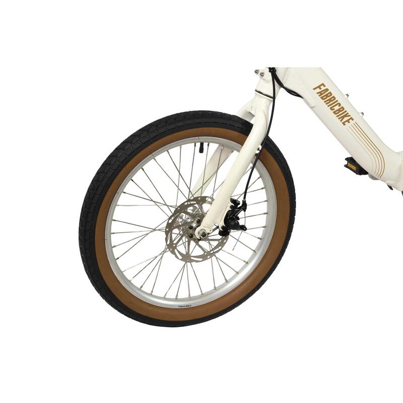 Bicicletă electrică pliabilă Fabricbike Volt - 20", aluminiu. Beige Plus