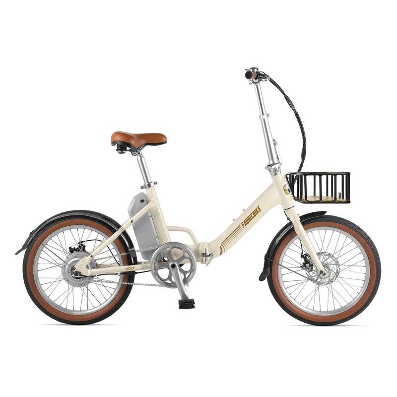 Bicicletă electrică pliabilă Fabricbike Volt - 20", aluminiu. Beige Plus