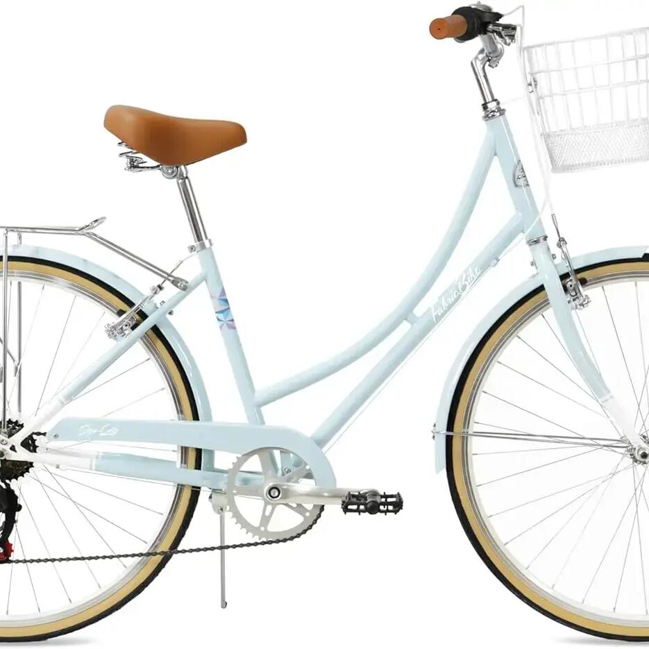 FabricBike Step City - Women's Dutch bicycle, 7-speed Shimano. Sky Blue