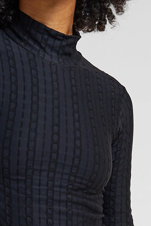Yoga Short Sleeve Polo Top Black 4/4