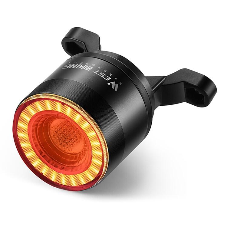 Luz traseira inteligente west biking yp0701420 led colorido mtb