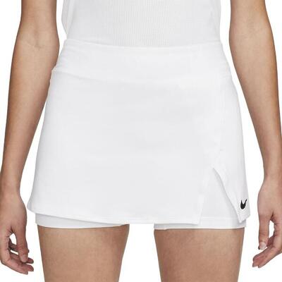 Nike dames rok nikecourt dri-fit victory. wit/zwart. maat l. dh9779-100