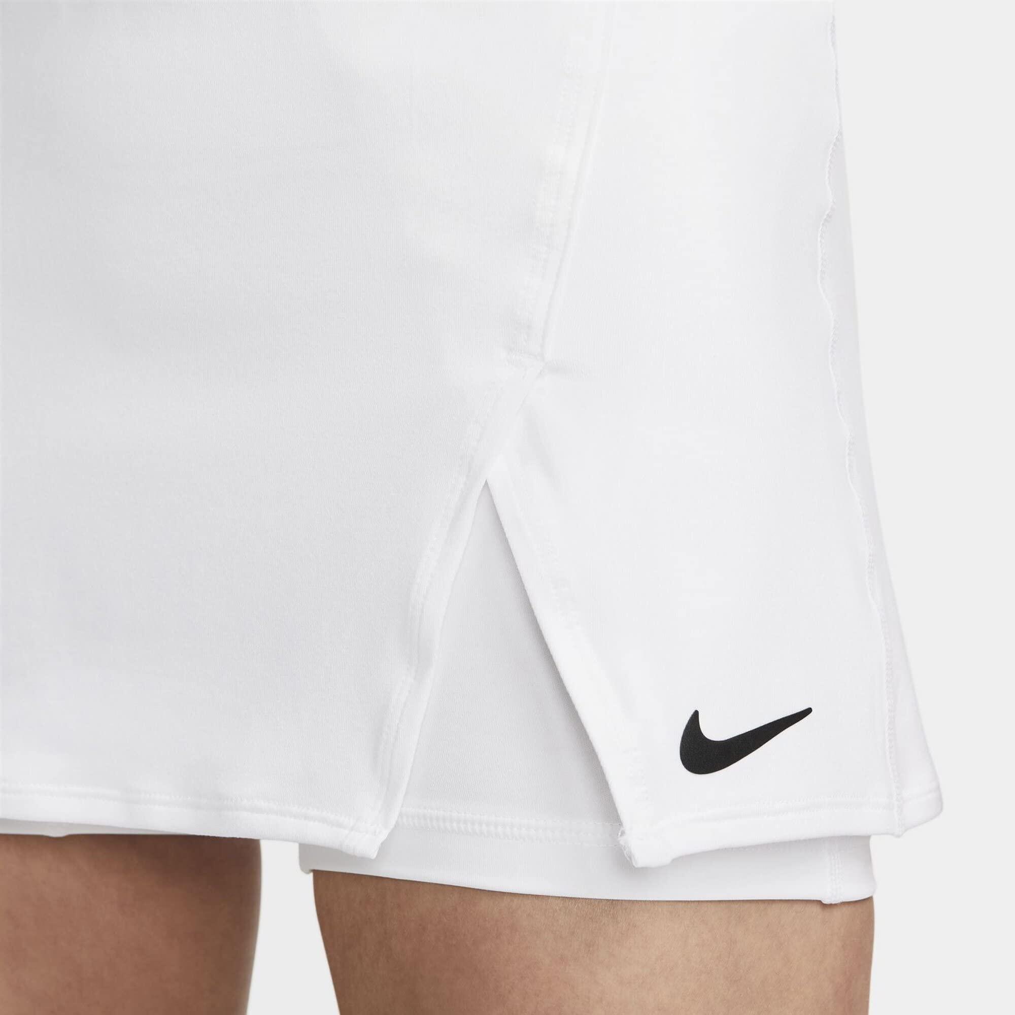 Falda de Tenis Mujer Nike Nikecourt Dri-Fit Victory, Blanco/Negro 2/4
