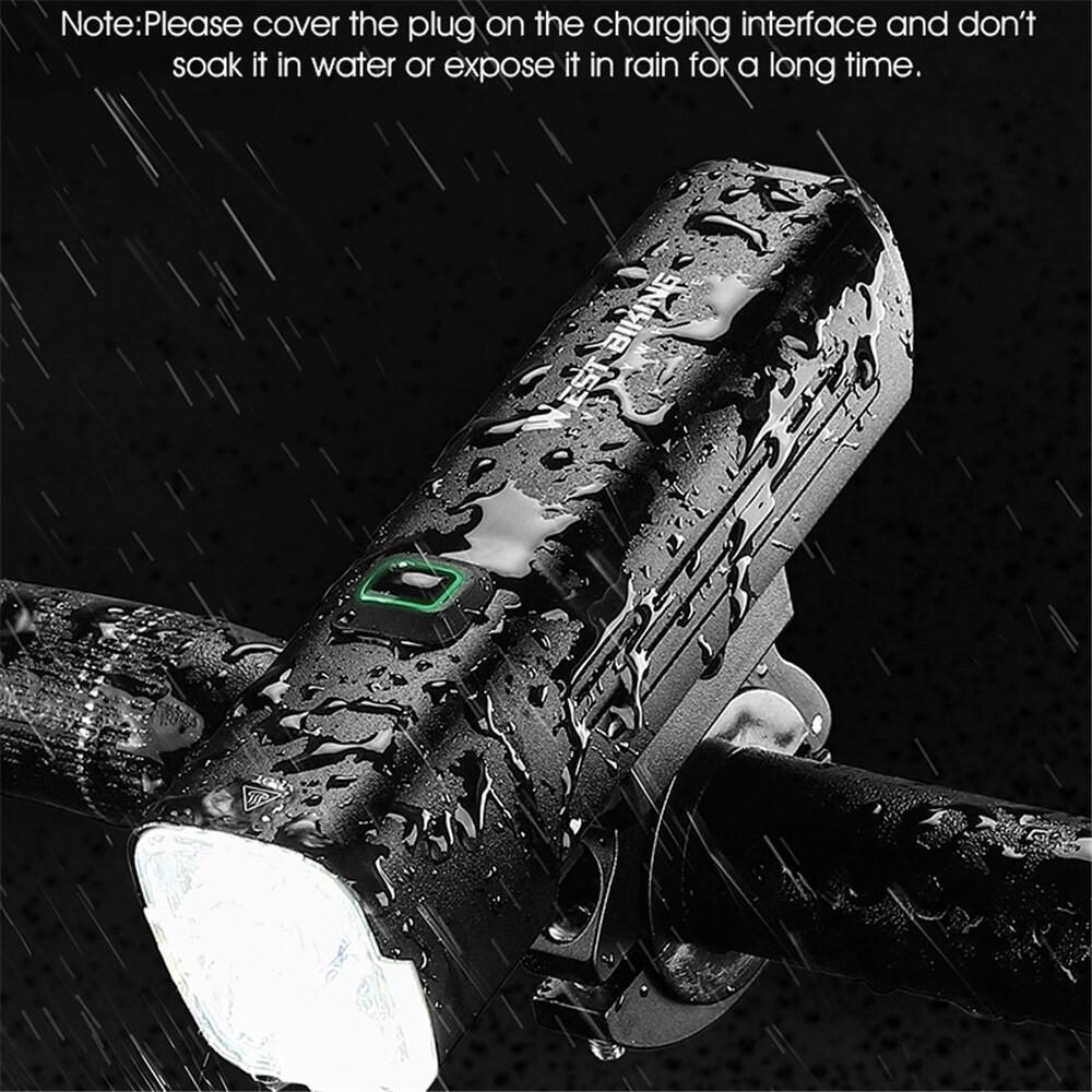 WEST BIKING YB0701387 1000 Lumen Fahrradlampe, USB, 7 Modi, mit Halterung 6/7