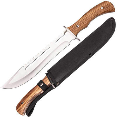 Bowie coltello da cintura campeggio Outdoor coltello da caccia in legno zebrano