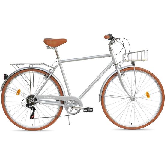 Southken – rower miejski 28”, koszyk, komfort, 7 biegów. Grey Deluxe