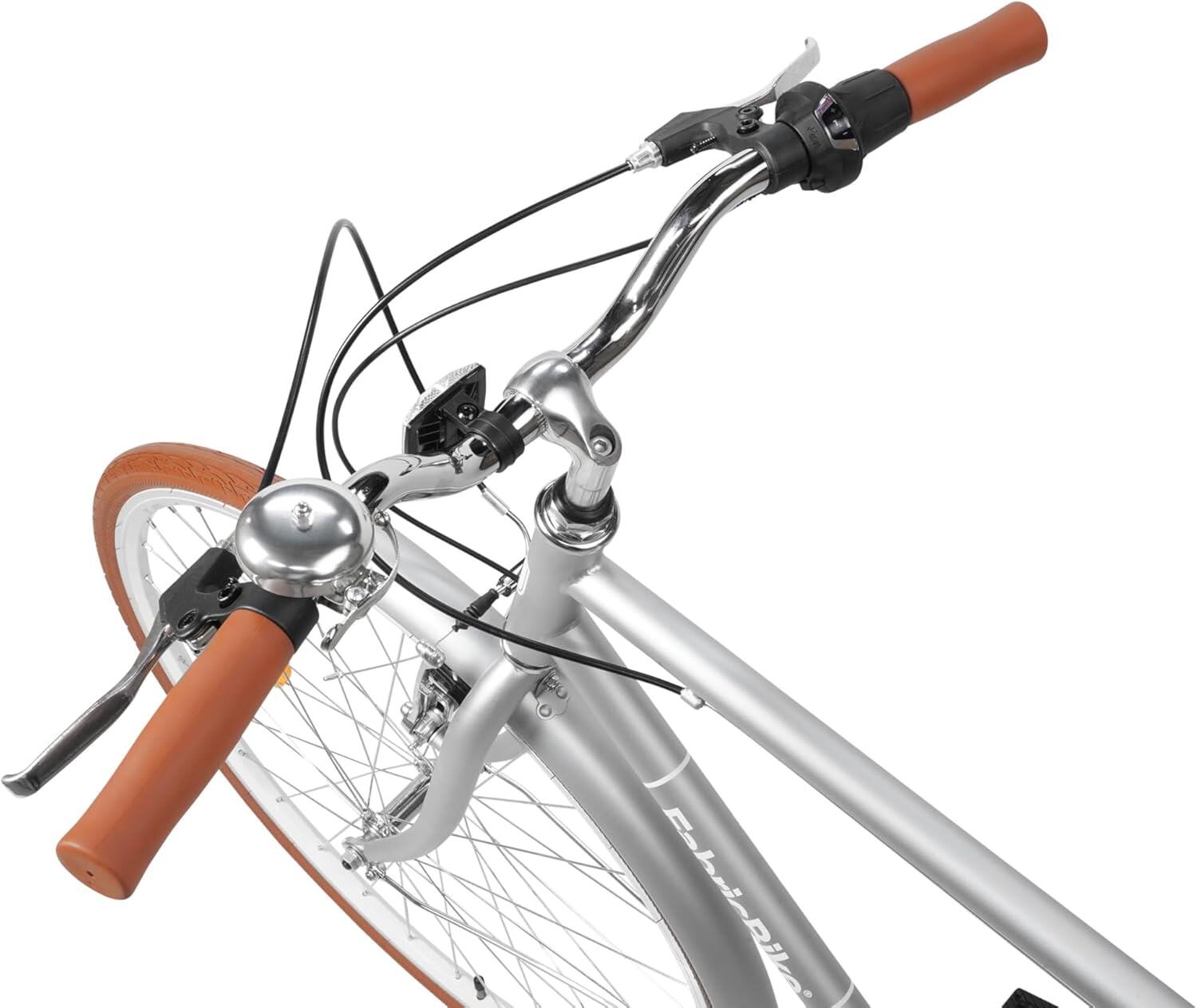 Southken - Bicicleta retrô 28” 7V, bagageiro e ajustável. Grey 4/7