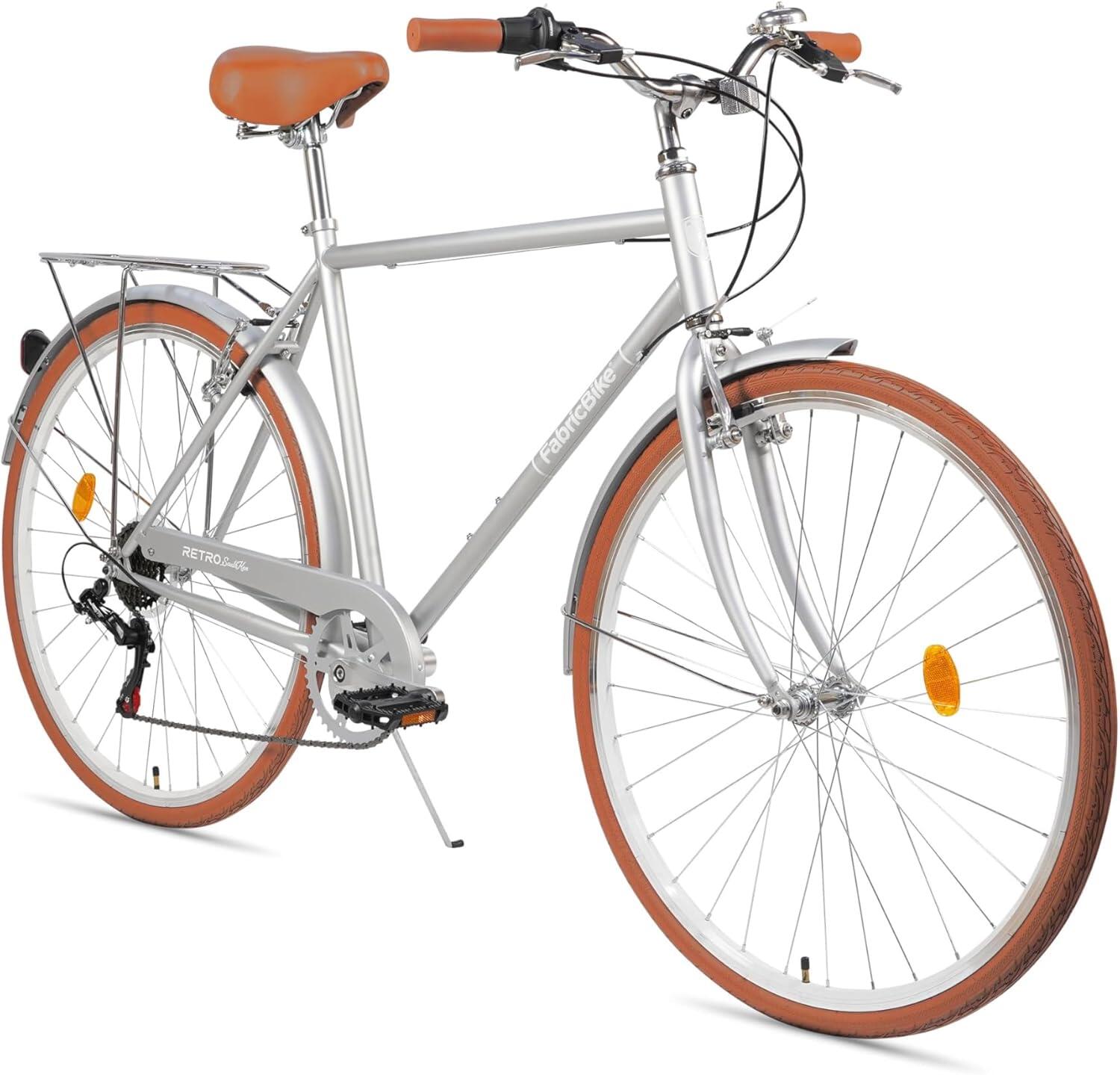 Southken - Bicicleta retrô 28” 7V, bagageiro e ajustável. Grey 2/7
