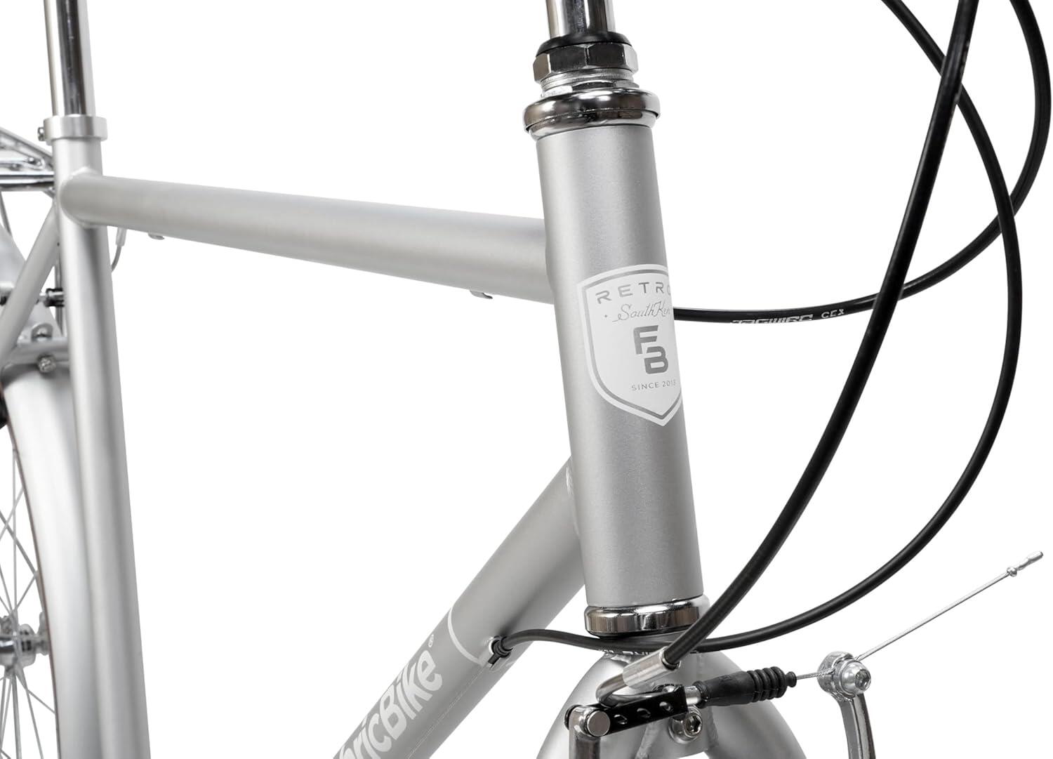 Southken - Bicicleta retrô 28” 7V, bagageiro e ajustável. Grey Deluxe 3/7